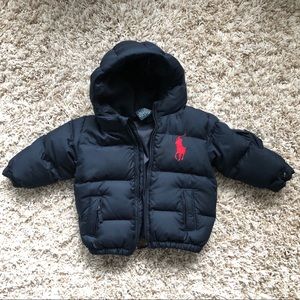Polo by Ralph Lauren - 18M hooded navy puffer